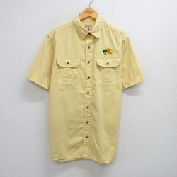【50%OFF】XL★古着 レッドヘッド 半袖 シャツ メンズ バスプロショップス ロング丈 黄 イエロー 25aug07 中古 トップス