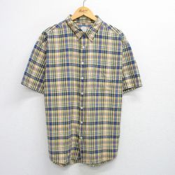 【50%OFF】オールドネイビー 半袖シャツ チェック イエロー XL | 古着