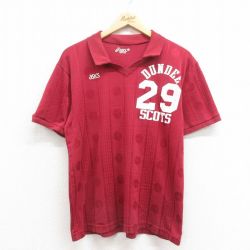 アシックス 00s 半袖Tシャツ DUNDEE バーガンディ S | 古着