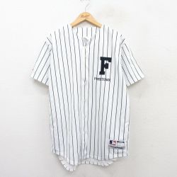 L★古着 マジェスティック 半袖 ベースボール シャツ メンズ 90年代 90s MLB フリータウン SOUZA USA製 白他 ホワイト メジャーリーグ 野球 25sep01 中古 トップス
