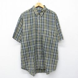 ピューリタン 00s 半袖シャツ グリーンチェック XL | 古着
