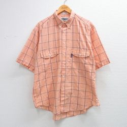 リーバイス 90s 半袖シャツ オレンジチェック XL | 古着