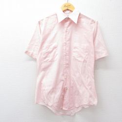 M★古着 アロー 半袖 シャツ メンズ 90年代 90s IRREGULAR 薄ピンク 26apr10