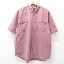 XL★古着 レッドヘッド 半袖 シャツ メンズ 00年代 00s 大きいサイズ コットン ボタンダウン エンジ 26apr10