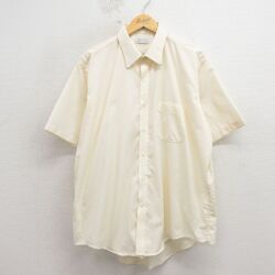XL★古着 アロー 半袖 シャツ メンズ 90年代 90s 大きいサイズ USA製 薄ベージュ 26apr17