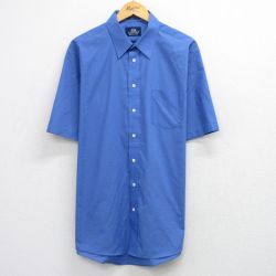 XL★古着 半袖 シャツ メンズ 大きいサイズ 薄紺 26apr22