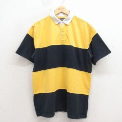 L★古着 ラルフローレン チャップス 半袖 ブランド ラガー シャツ メンズ 90年代 90s ワンポイントロゴ コットン 黒他 26apr25