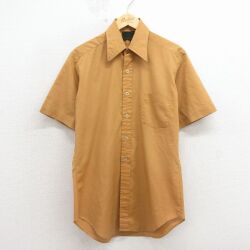 L★古着 シアーズ 半袖 シャツ メンズ 70年代 70s 濃ベージュ 26apr27