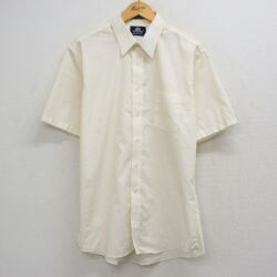 L★古着 半袖 シャツ メンズ 90年代 90s USA製 生成り 26apr27