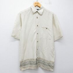 S★古着 ピューリタン 半袖 シャツ メンズ 00年代 00s 薄ベージュ 26apr28