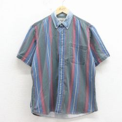 レッドヘッド 00s 半袖シャツ ストライプ ネイビー L | 古着