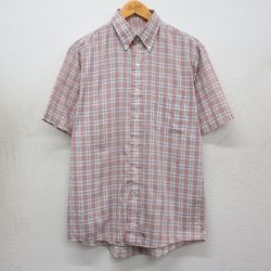 アロー 90s 半袖シャツ ピンクチェック L | 古着