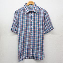 90s 半袖シャツ ネイビーチェック XL | 古着