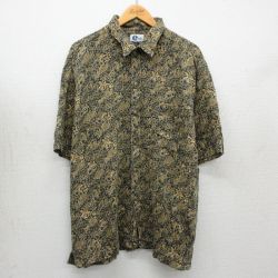 アリゾナ 00s 半袖シャツ 総柄 ブラック XL | 古着