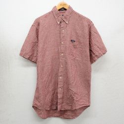 ラルフローレン 90s 半袖シャツ エンジチェック L | 古着