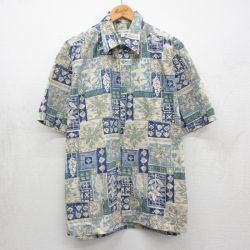 ピエールカルダン 90s 半袖シャツ 総柄 ネイビー XL | 古着