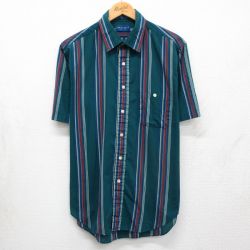 タウンクラフト 90s 半袖シャツ ストライプ グリーン XL | 古着