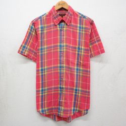 90s 半袖シャツ チェック レッド M | 古着