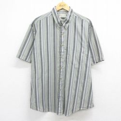 アロー 90s 半袖シャツ ストライプ グリーン XL | 古着