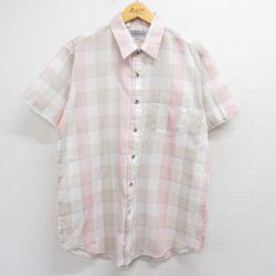 マックレガー 90s 半袖シャツ チェック ピンク XL | 古着