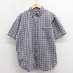 00s 半袖シャツ チェック パープル XL | 古着