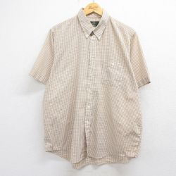 オービス 90s 半袖シャツ チェック ベージュ XL | 古着