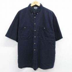 キー 90s 半袖シャツ ネイビー XL | 古着