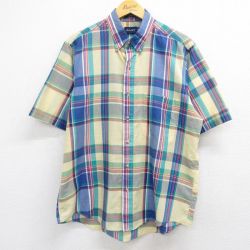 GANT 90s 半袖シャツ チェック イエロー XL | 古着