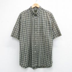 00s 半袖シャツ チェック グリーン XL | 古着