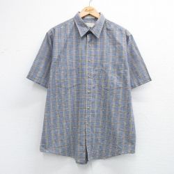 アロー 90s 半袖シャツ チェック ネイビー XL | 古着