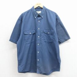 エディーバウアー 00s 半袖シャツ ネイビー XL | 古着