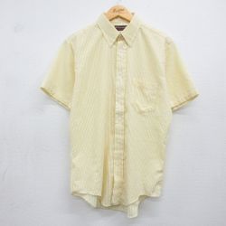 90s 半袖シャツ ストライプ イエロー L | 古着