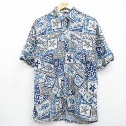 00s 半袖シャツ 総柄 ベージュ XL | 古着