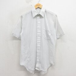 80s 半袖シャツ ストライプ グレー M | 古着