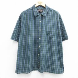 アバクロンビー 90s 半袖シャツ チェック グリーン XL | 古着
