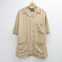 ノーティカ 90s 半袖シャツ オープンカラー ベージュ XL | 古着