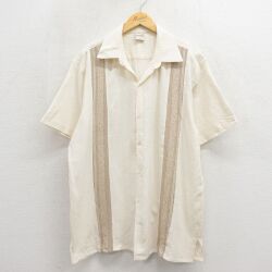 半袖シャツ 生成り ベージュ XL | 古着