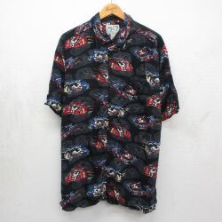 ビッグドッグス 半袖シャツ レーシングカー ブラック XL | 古着