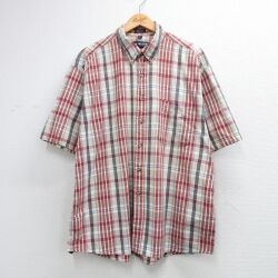 バンヒューセン 90s 半袖シャツ ベージュチェック XL | 古着