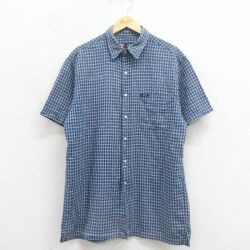 ラルフローレン 90s 半袖シャツ チェック ネイビー L | 古着