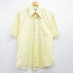 70s 半袖シャツ キャンパス イエロー L | 古着