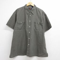 XL★古着 ルート66 半袖 シャツ メンズ 00年代 00s 大きいサイズ カーキ 26jun04