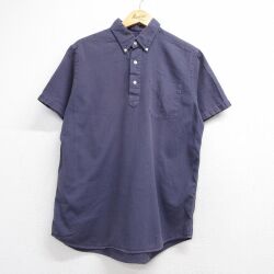 L★古着 ラルフローレン 半袖 ブランド シャツ メンズ 90年代 90s ボタンダウン パープル 26jun04