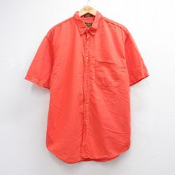 エディーバウアー 90s 半袖シャツ オックスフォード オレンジ メンズL相当 | 古着