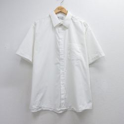 XL★古着 半袖 シャツ メンズ 90年代 90s 大きいサイズ USA製 ホワイト 26jun12