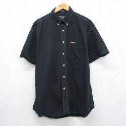 ラルフローレン 90s 半袖シャツ ボタンダウン ブラック メンズXL相当 | 古着