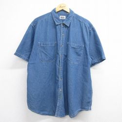 ベーシックエディションズ 90s 半袖シャツ ネイビー メンズXL相当 | 古着