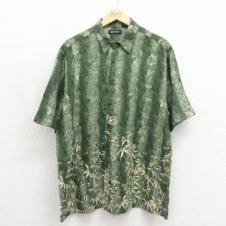 ピューリタン 00s 半袖シャツ 竹 グリーン メンズL相当 | 古着