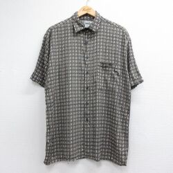 90s 半袖シャツ チェック ベージュ メンズL相当 | 古着