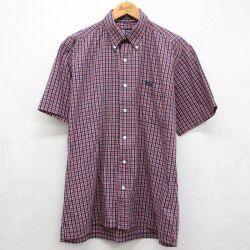 ラルフローレン 90s 半袖シャツ ワンポイントロゴ レッドチェック メンズL相当 | 古着